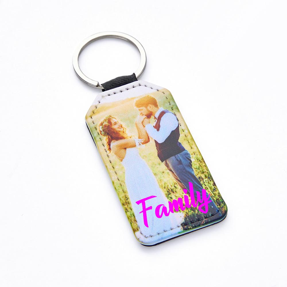 Custom Photo Album Keychain Personalized Photo Leather Keychain Romantic  Gift