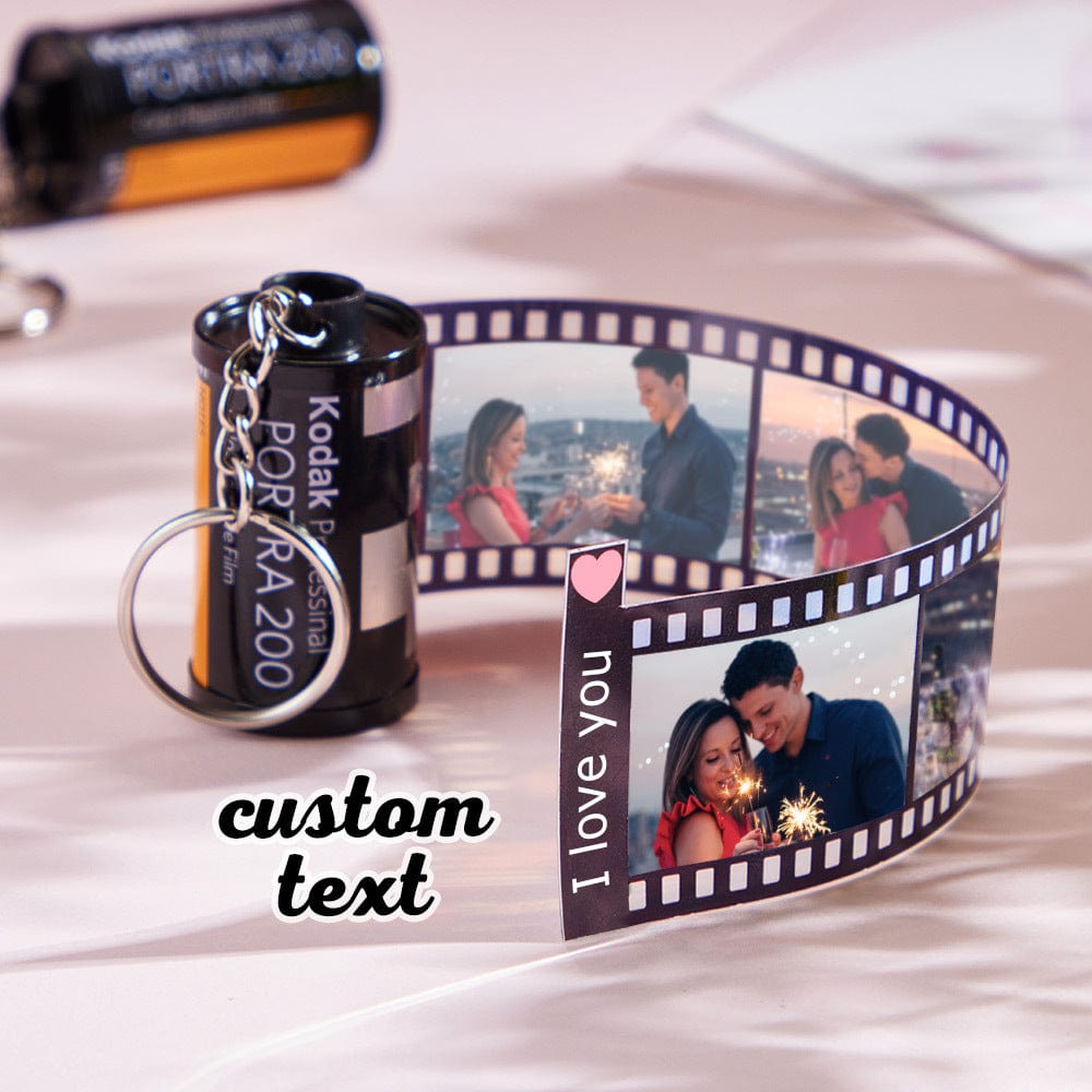 Personalized Keychains with 10 Pictures & 2 Texts,Custom Camera Film Roll  Keychain with Wooden Box Packing,Multi Photo Reel Key Rings,Unique Custom  Gift for Couple Familys Friends : : Fashion